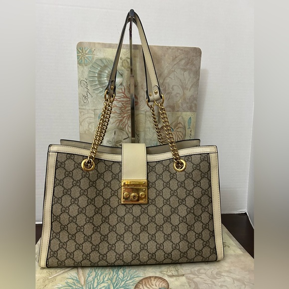 Gucci GG Supreme Padlock Shoulder Bag